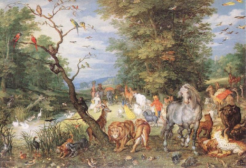 BRUEGHEL, Jan the Elder The Animals Entering the Ark  fggf